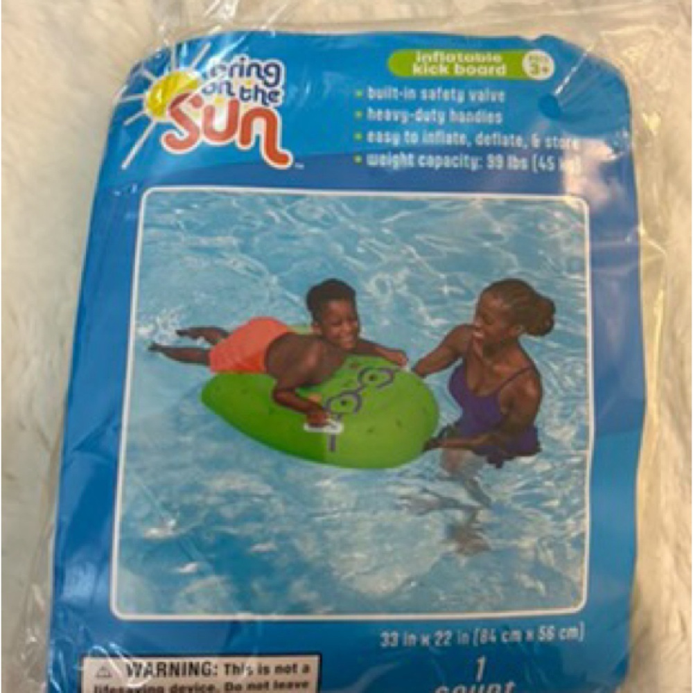Brand New Bring On The Sun Inflatable Kick Board For Kids